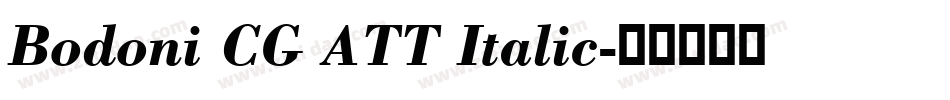 Bodoni CG ATT Italic字体转换